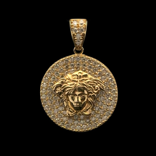 PENDANT MEDUSA CZ 3.4GR 14K