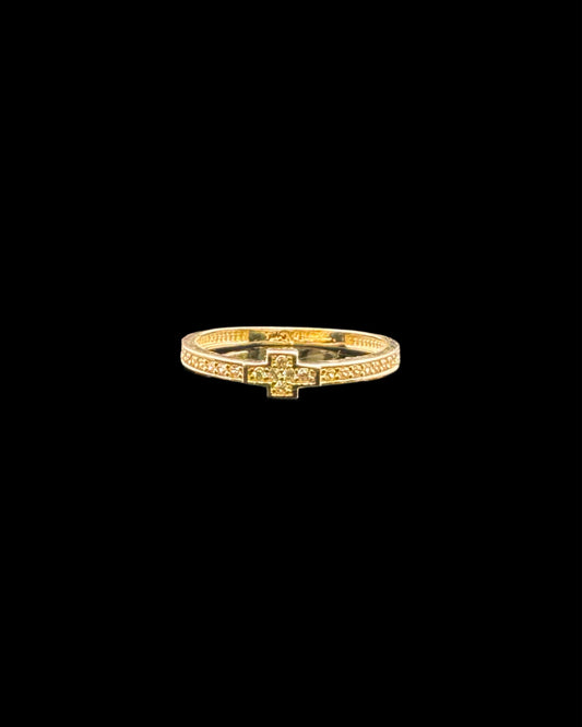 ANILLO CRUZ CZ 1.2GR 14K 7.5"
