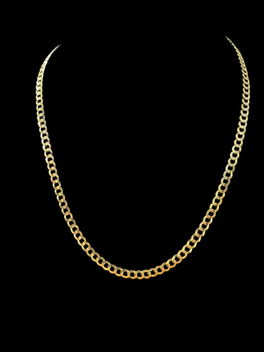 CADENA CUBANA CLASICA SOLIDA 12.4GR 5MM 14K 20"
