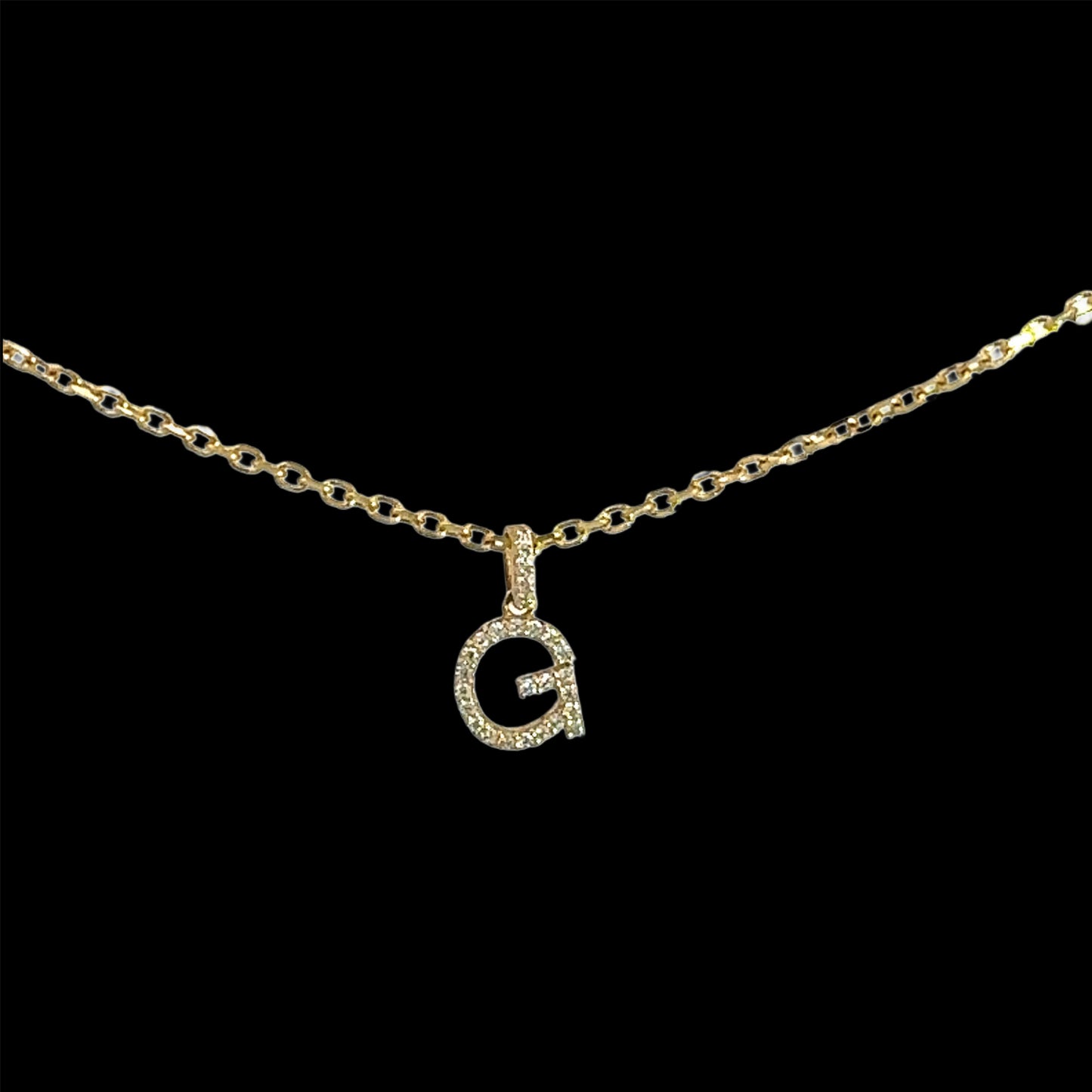 Letter G Necklace 3.5GR 14K 18"