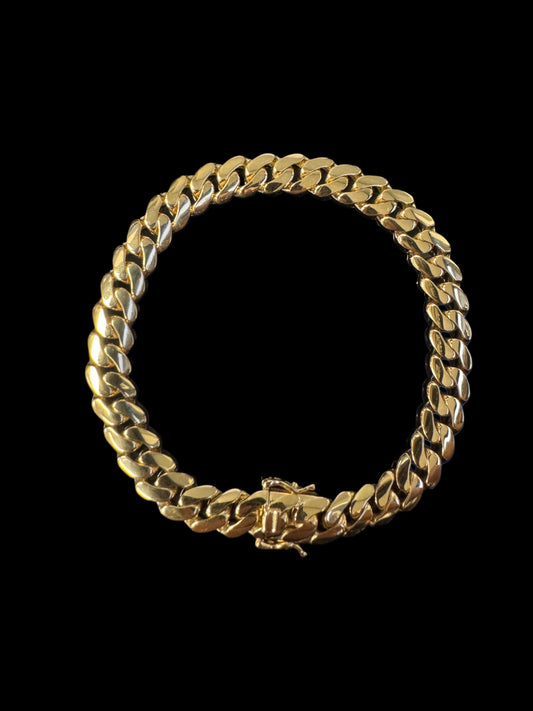 BRACELET CUBANO SEMISOLIDO 15GR 8.5MM 14K 8.5"