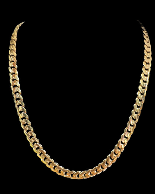 CADENA CUBANA SEMISOLIDA 30.9GR 8.5MM 14K 20"