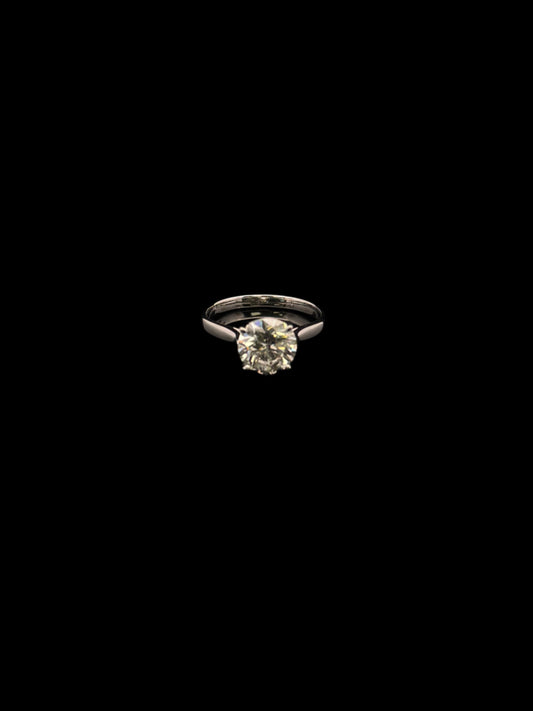 14K WHITE GOLD LAB DIAMOND ENGAGEMENT RING (2.2GR 0.585CT 6")