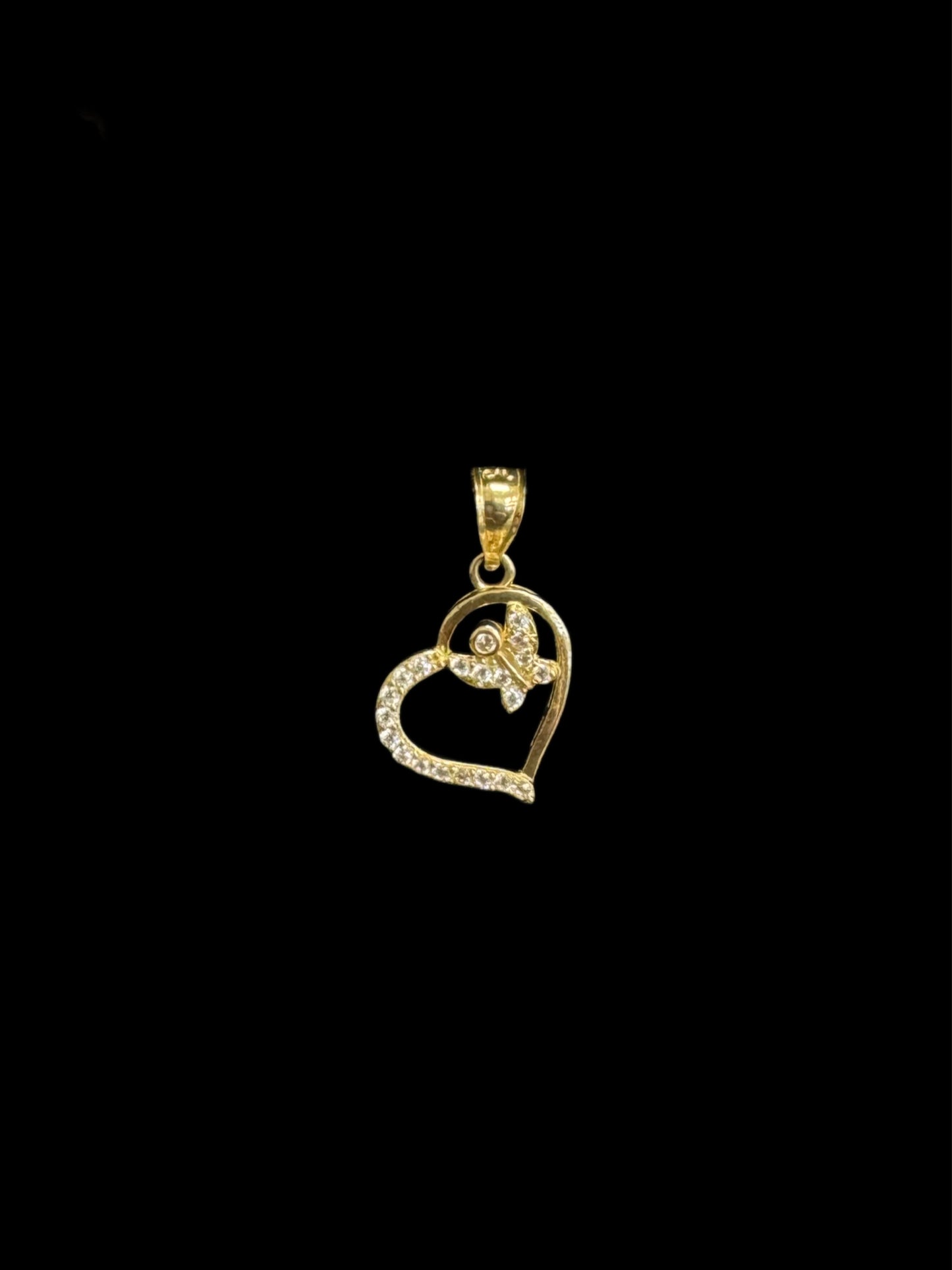 14K GOLD PENDANT CZ HEART (1.5GR)