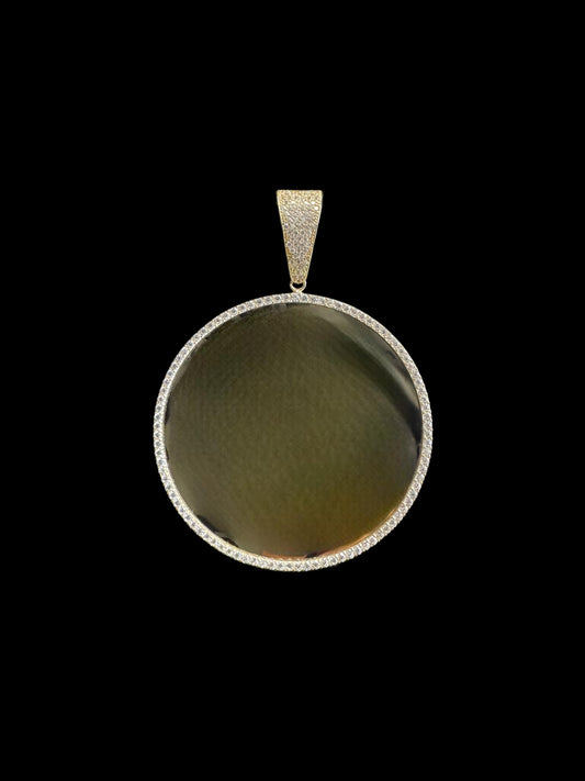 14K GOLD PICTURE PENDANT CZ (17.4GR)