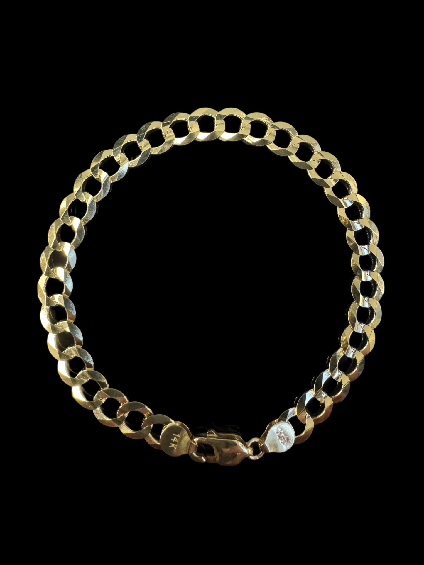 BRACELET CUBANO SOLIDO 10.5GR 7MM 14K 8"