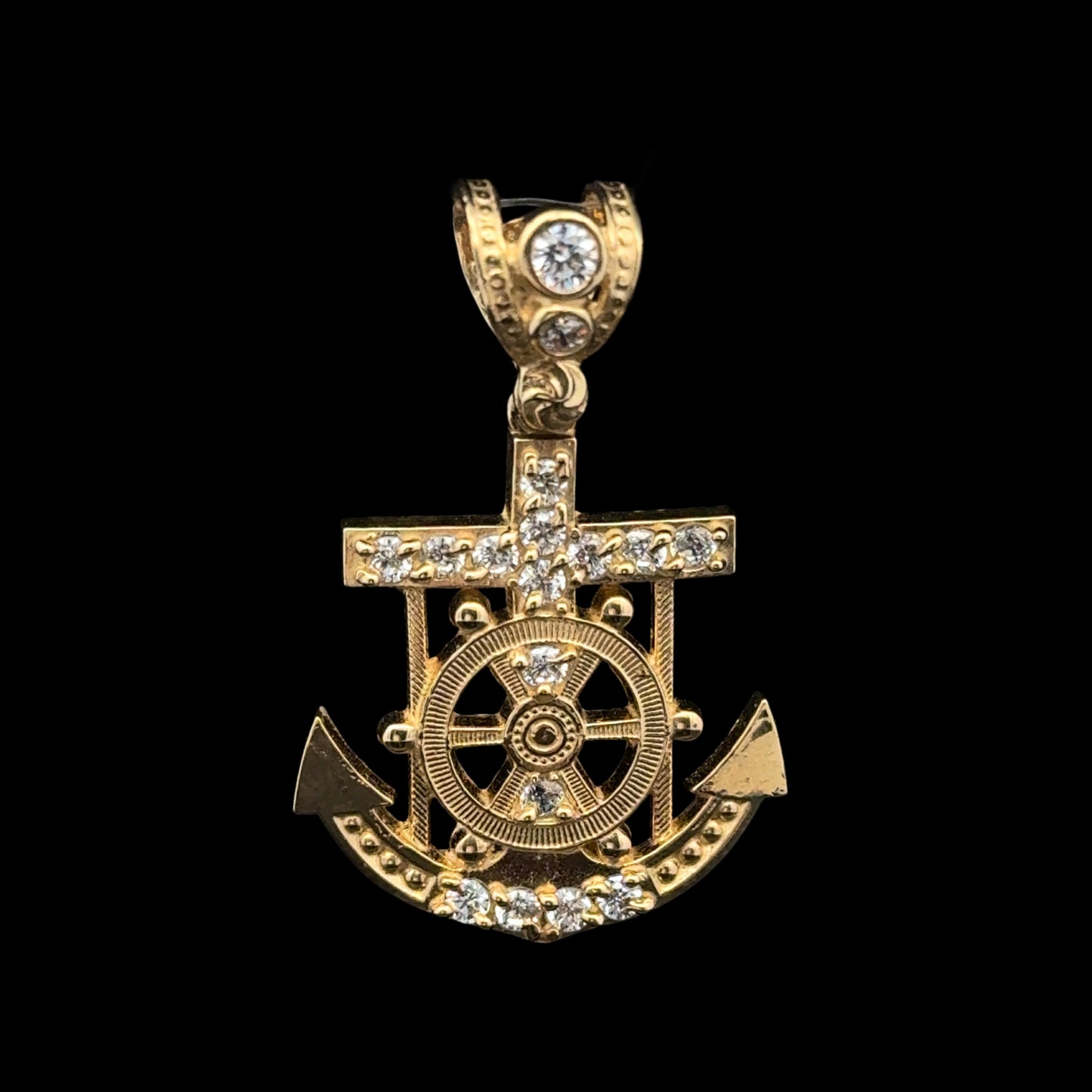 PENDANT ANCLA CZ 4GR 14K