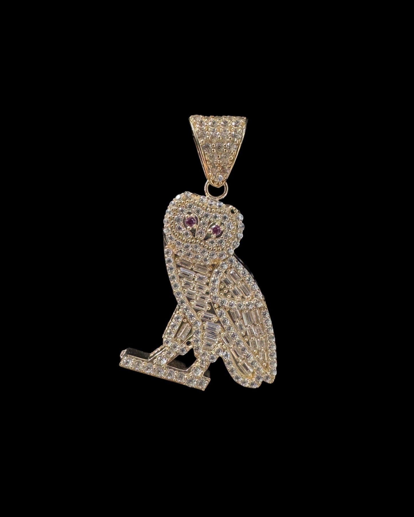 PENDANT BUHO FULL CZ 4.1GR 14K