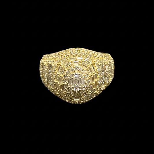14K GOLD ROUND RING FULL CZ (5.5GR 10")
