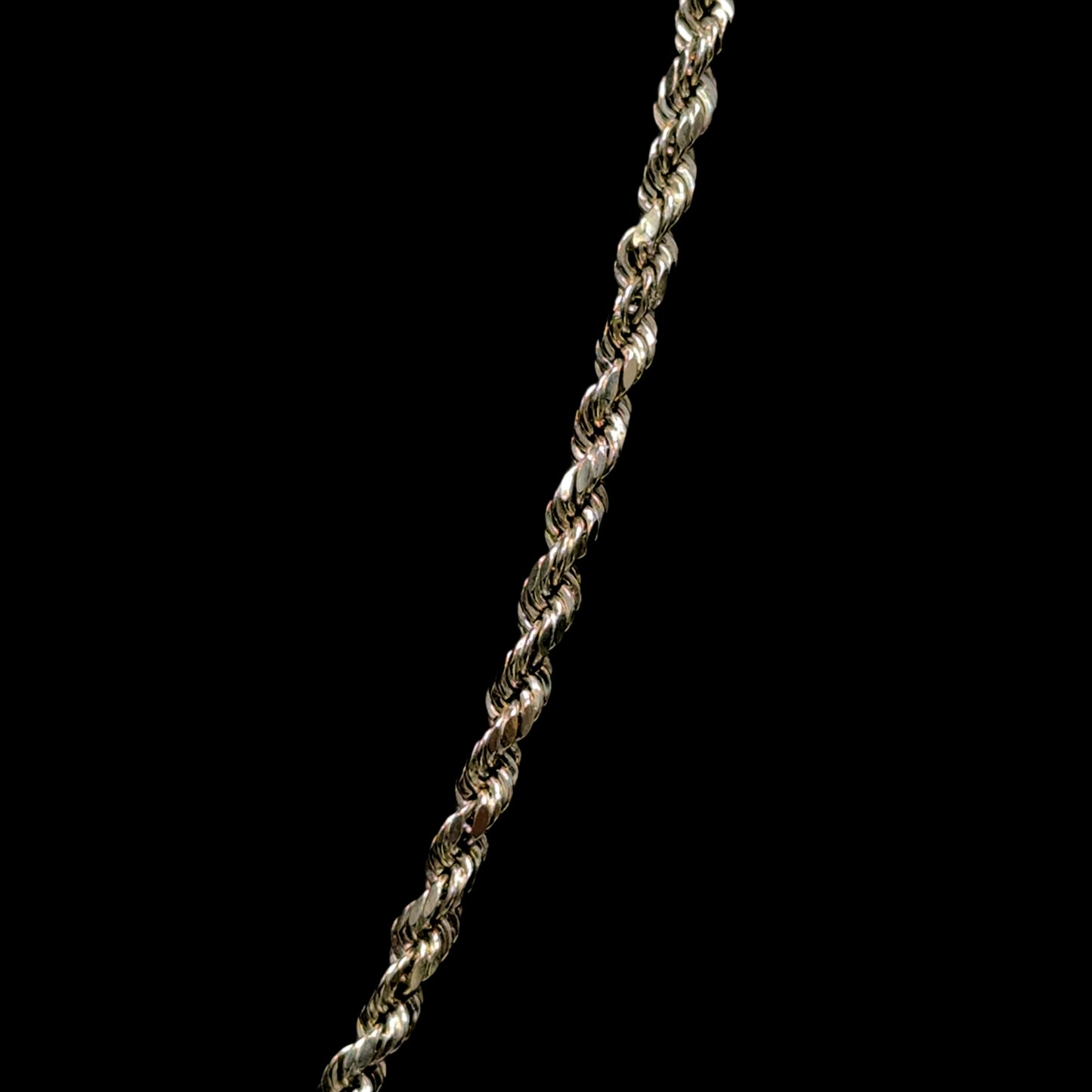 Hollow White Gold Rope Chain 5.6GR 3MM 14K 20"