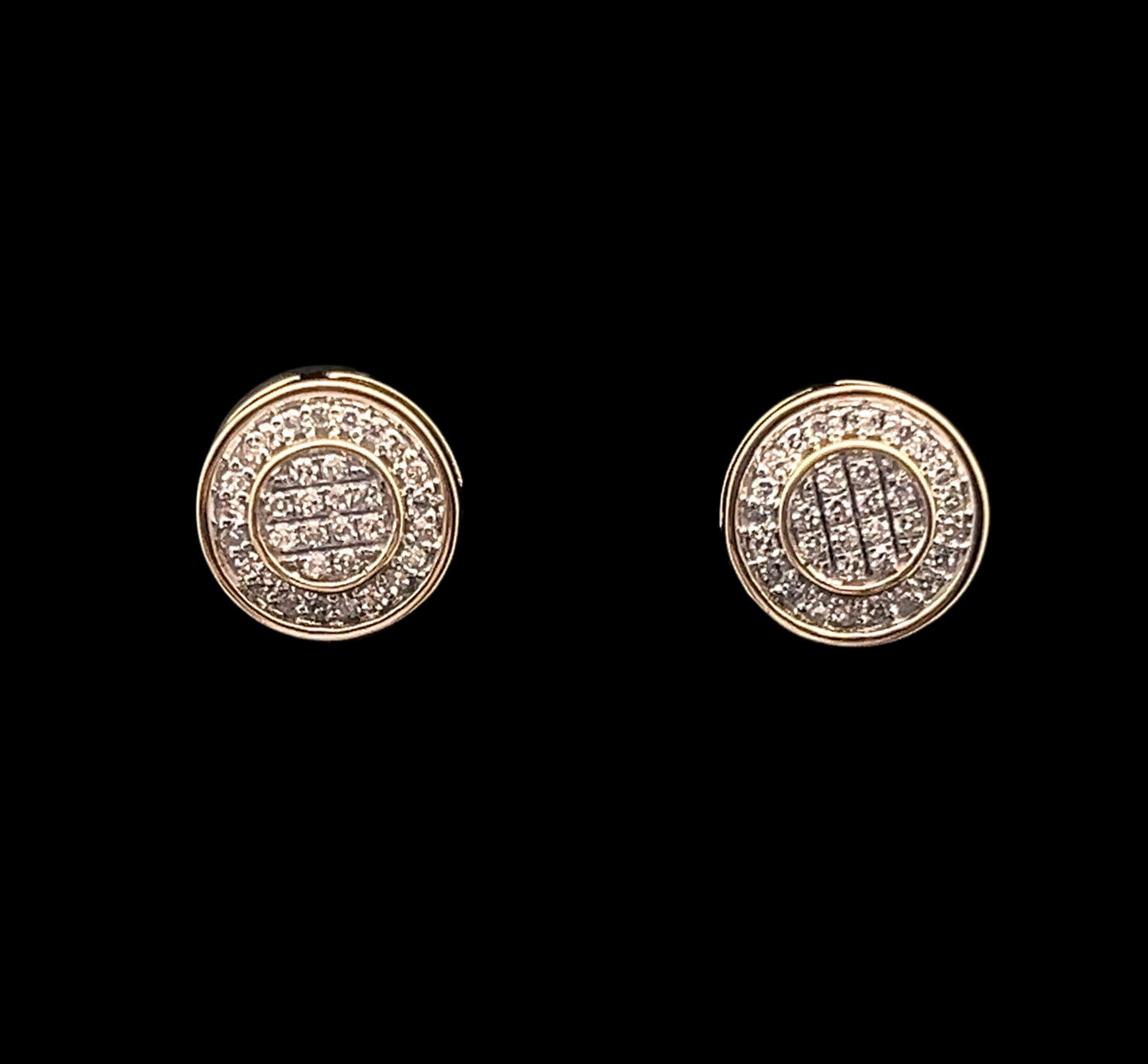 ARETES LIBRA ESTERLINA AMARILLO  SMALL 0.272CT 14K