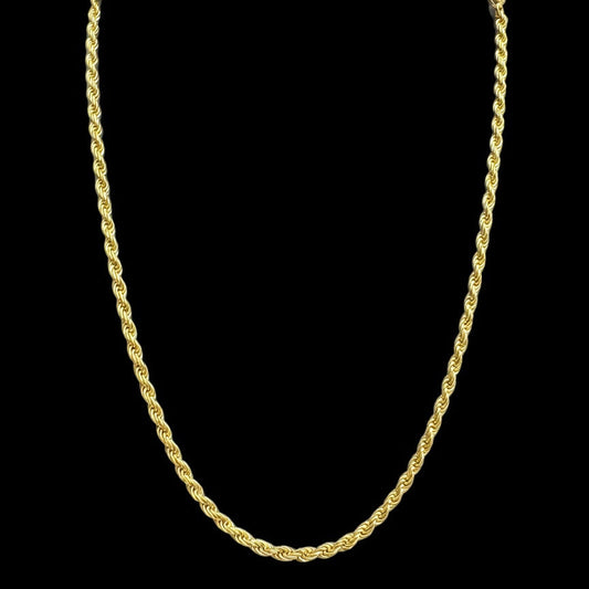 925 YELLOW ROPE CHAIN (15.6GR 2.7MM 24")