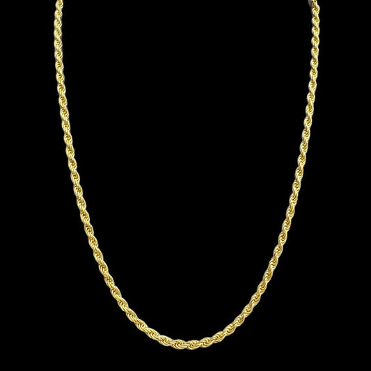 925 YELLOW ROPE CHAIN (16.1 GR 2.7MM 24")