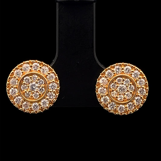 ARETES LIBRA ESTERLINA AMARILLO 0.525CT 14K