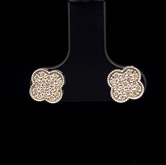 ARETES VAN CLEEF DIAMONDS BLANCO SMALL 0.32CT 14K