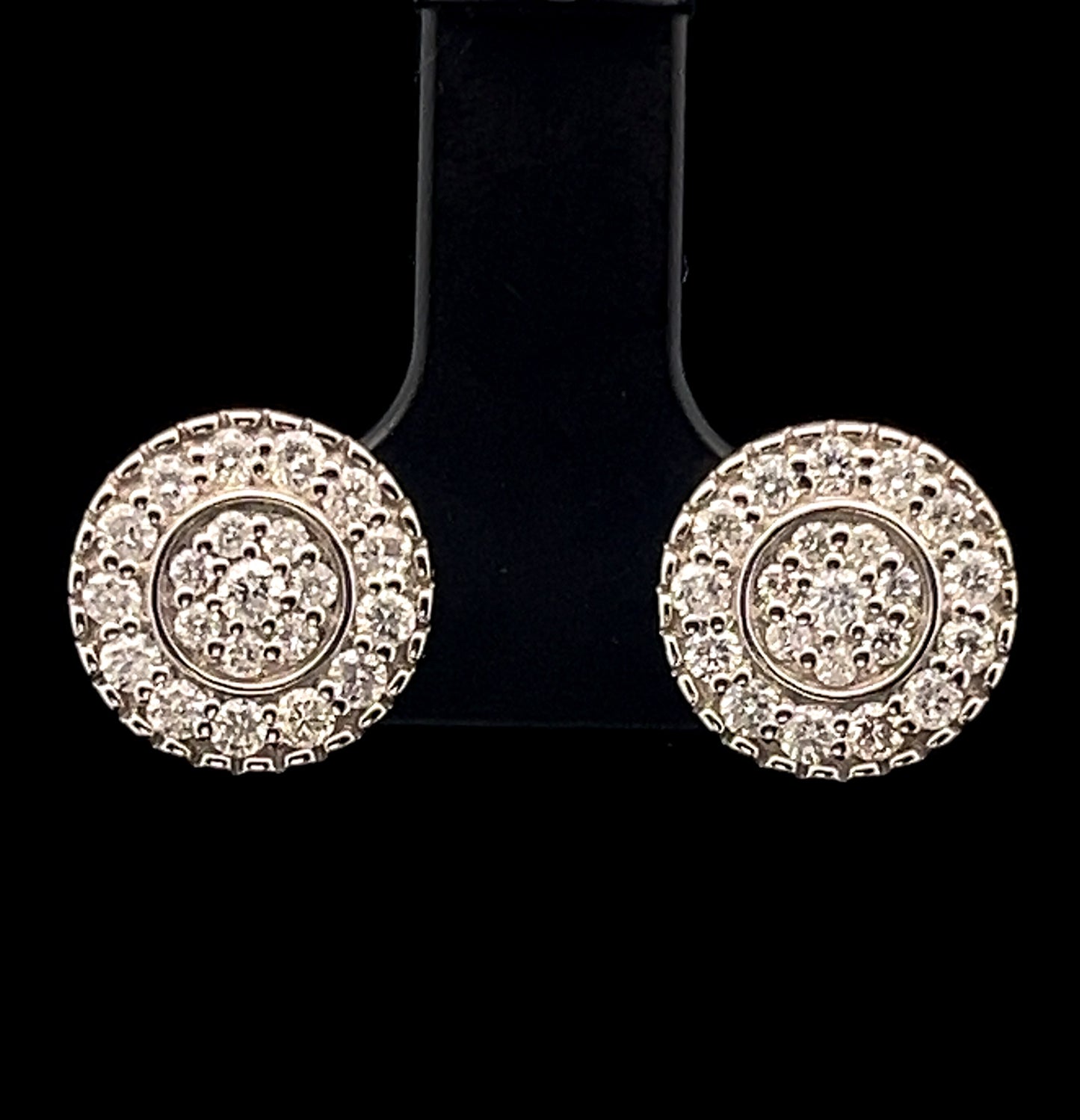 ARETES LIBRA ESTERLINA BLANCO 0.525CT 14K