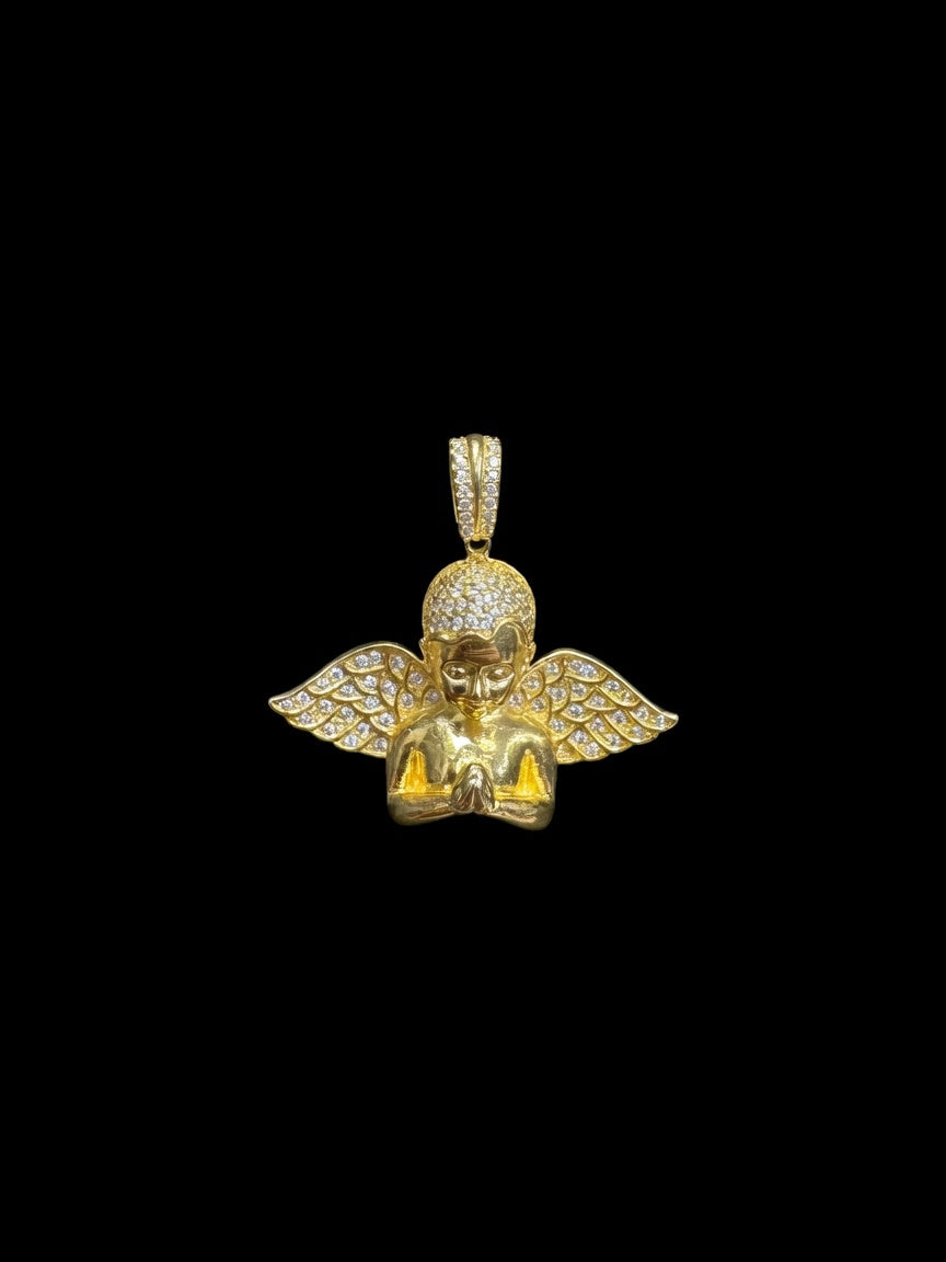 925 SILVER CZ ANGEL PENDANT (9.6GR)