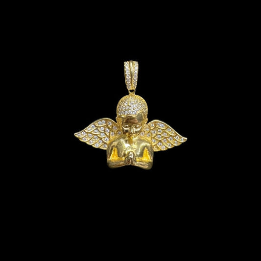 925 SILVER CZ ANGEL PENDANT (9.6GR)