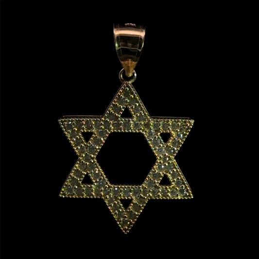 Star Of David Pendant (CZ) 3.3GR 14K