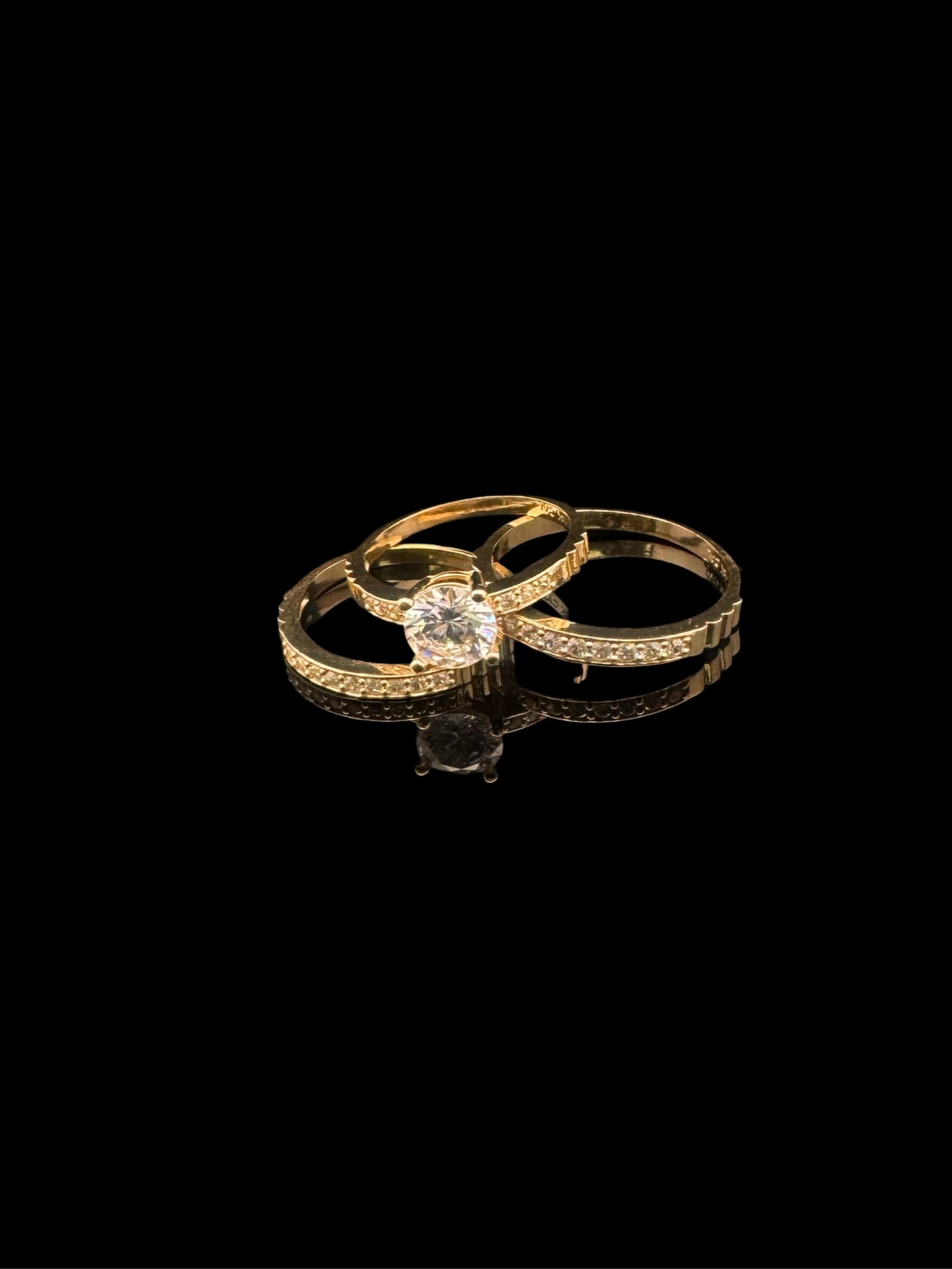 14K GOLD ENGAGEMENT CZ RING (6.2GR W7" M10")