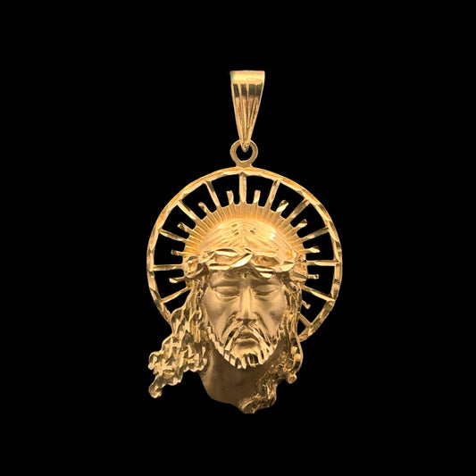 PENDANT CORONA JESUS 13.5GR 14K