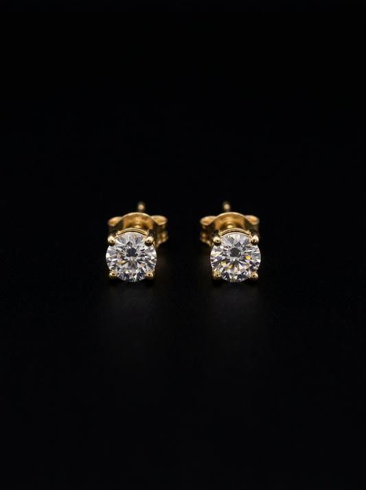 14K GOLD CZ EARRINGS