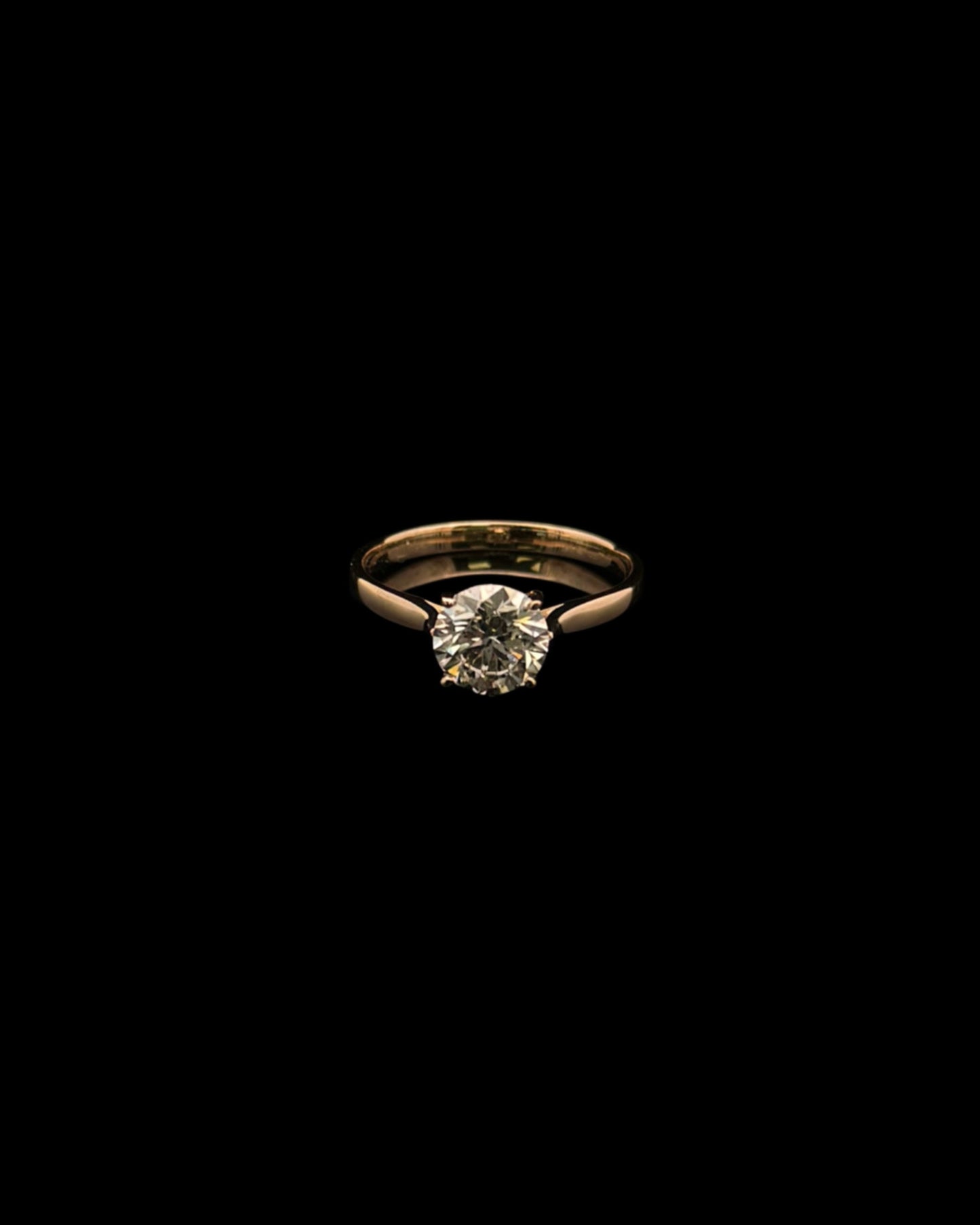 14K GOLD LAB DIAMOND ENGAGEMENT RING (2.2GR 0.585CT 8")