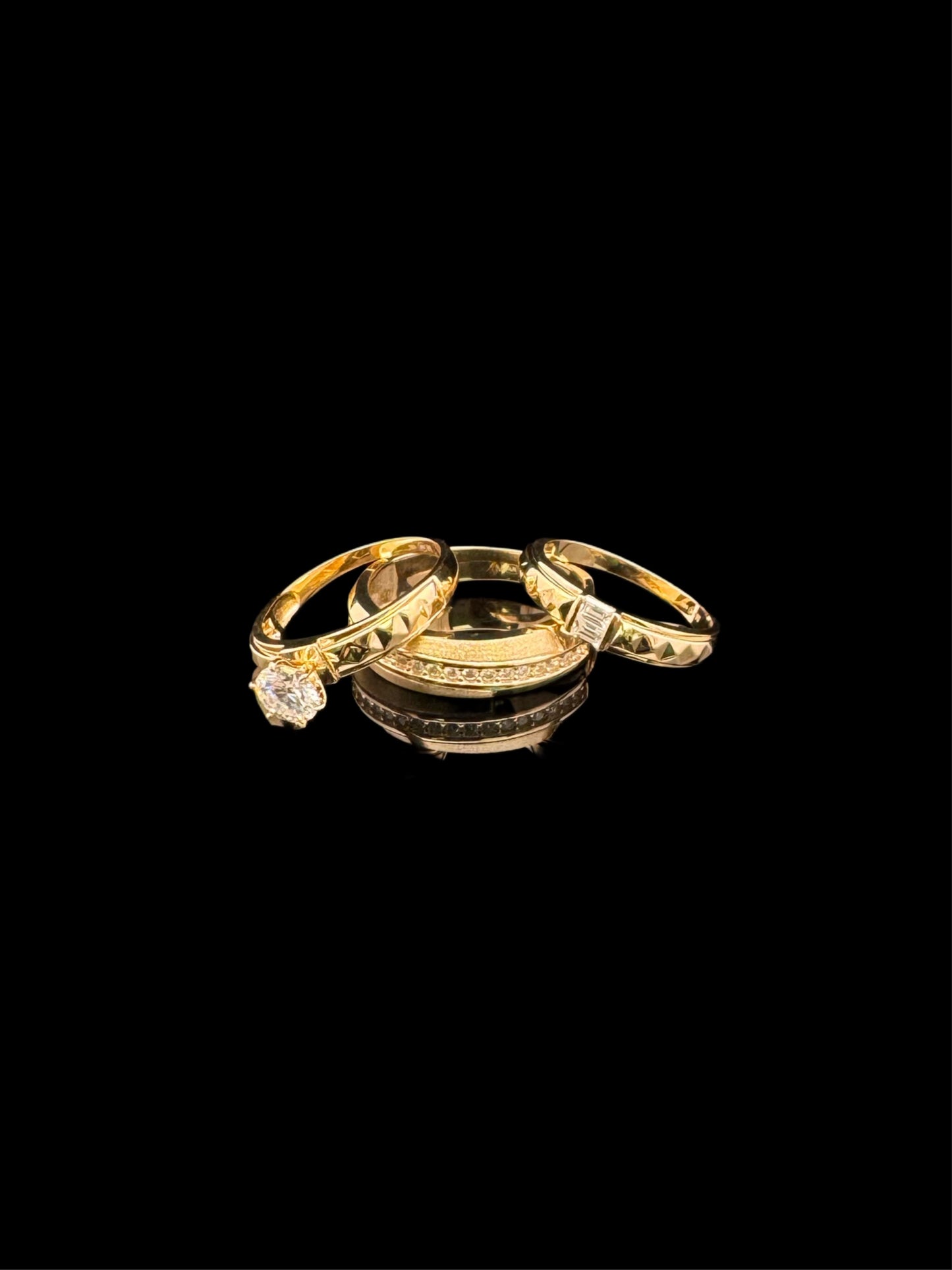 14K GOLD ENGAGEMENT MOISSANITE RING (10.5GR W8" M11")