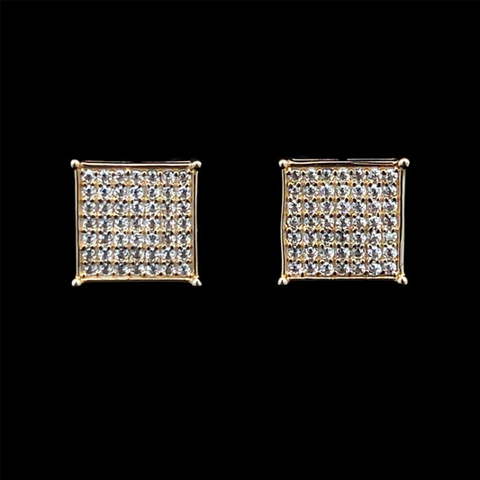 ARETES CUADRADOS CZ 2.9GR 14K