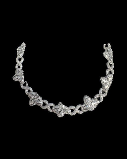 925 SILVER MOISSANITE LV BRACELET (37.7GR 17.05CTW VVS 8.5")
