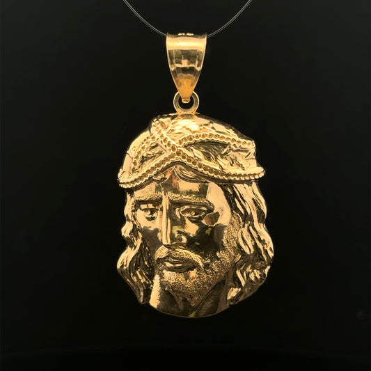 PENDANT CABEZA JESUS 5.7GR 14K 4.5CM