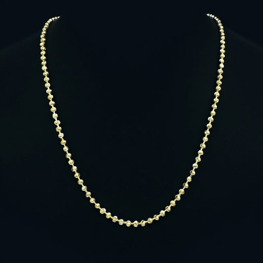14K YELLOW MOON CUT CHAIN (20.8GR 3.3MM 22")