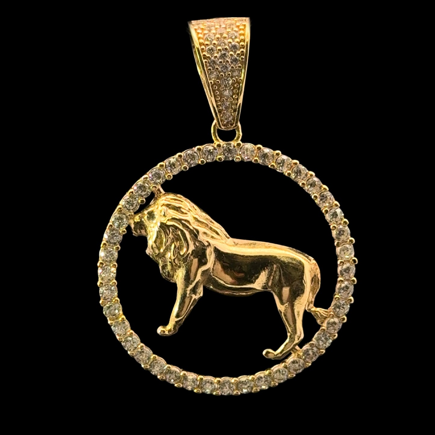 PENDANT SIGNO ZODIACO LEO CZ 4.3GR 14K