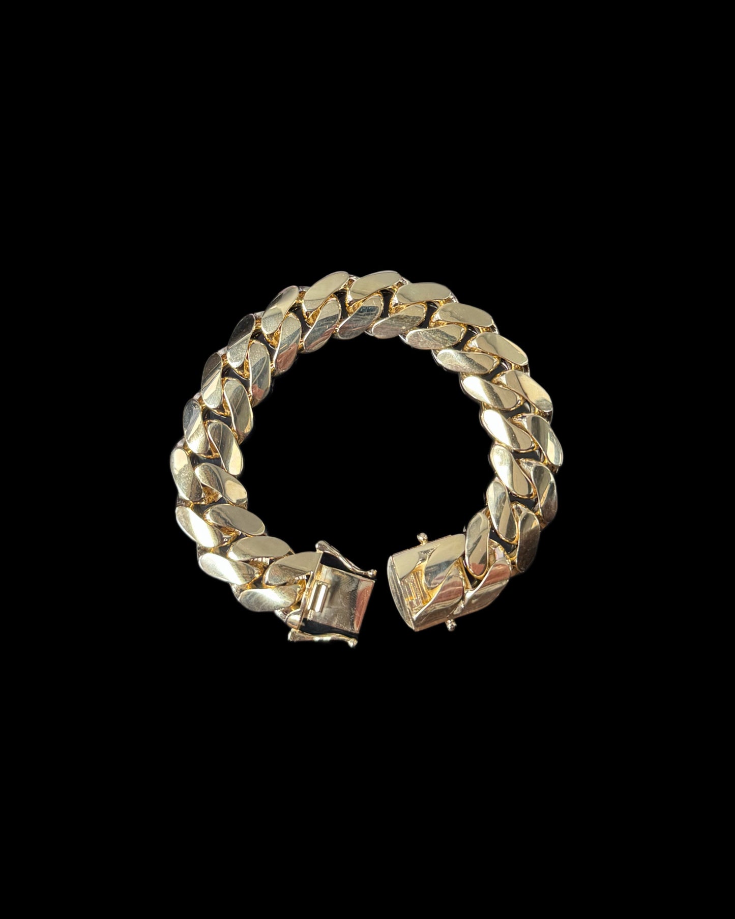 BRACELET CUBANO SEMISOLIDO 33.9GR 16.6MM 14K 8"
