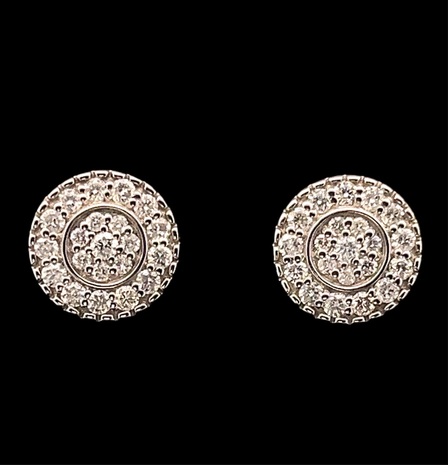 ARETES LIBRA ESTERLINA BLANCO 0.525CT 14K