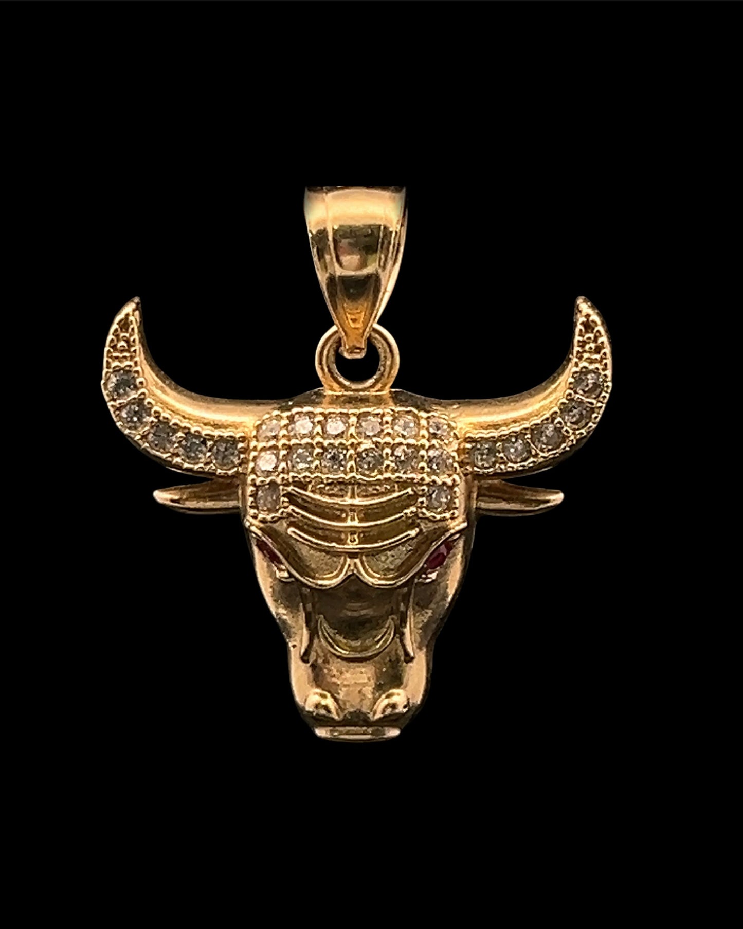 PENDANT CABEZA TORO CZ 2.8GR 14K