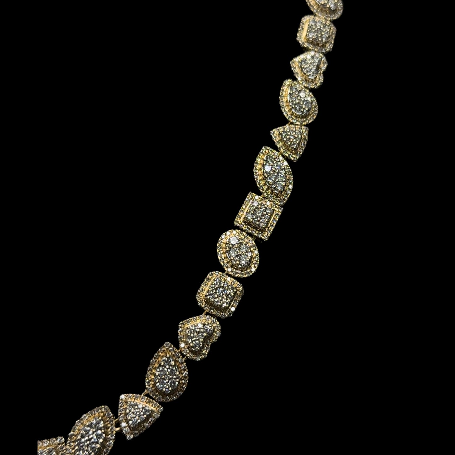 CADENA FIGURAS AMARILLA 12.28CT GR MM 14K 18"