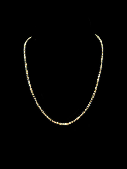 CADENA MOON ICE HALLOW YELLOW 9.2GR 2.3MM 14K 22"