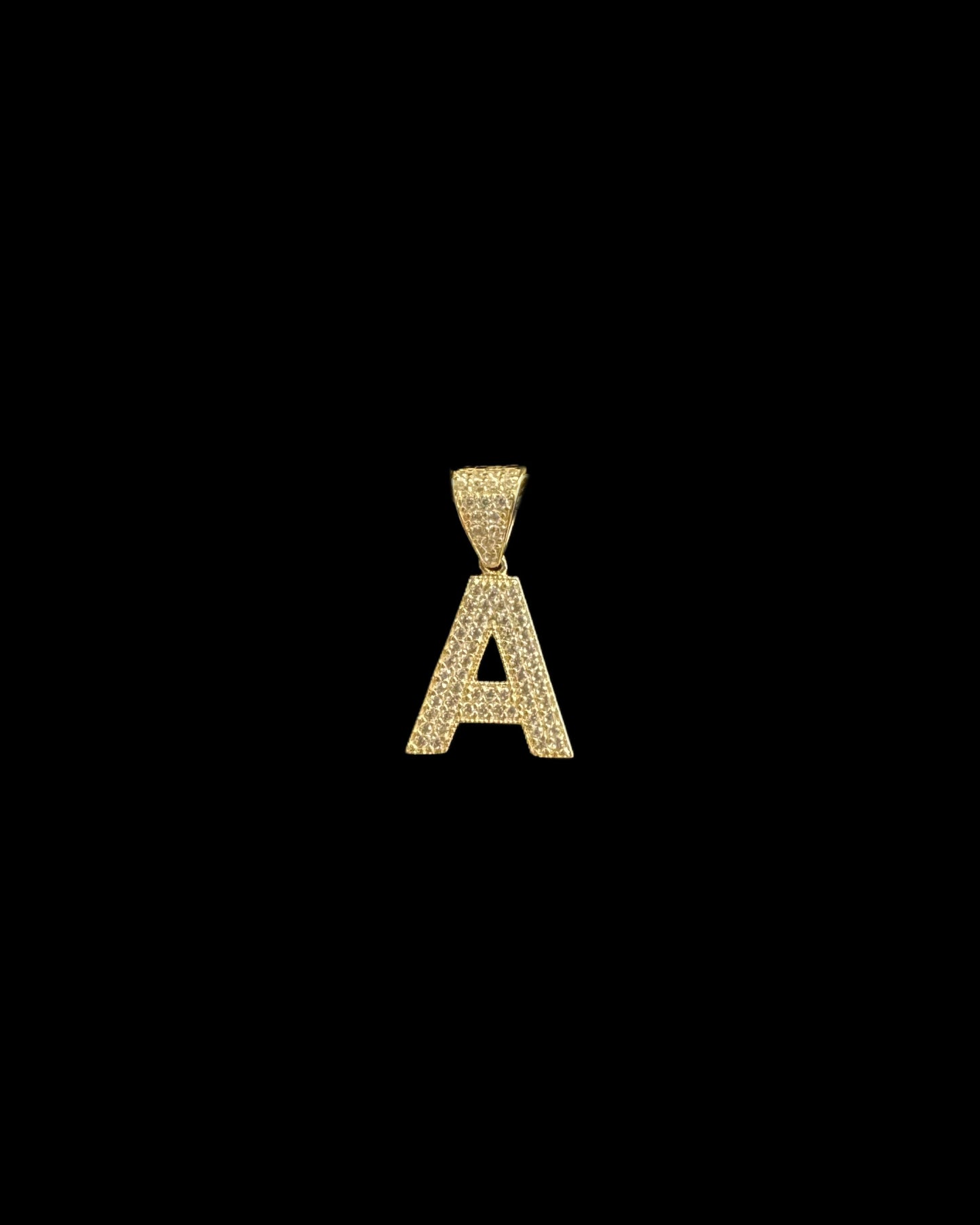 14K GOLD PENDANT LETTER A CZ (2GR)