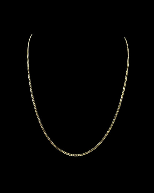 14K SOLID CUBAN CHAIN (3.5GR 2MM  18")