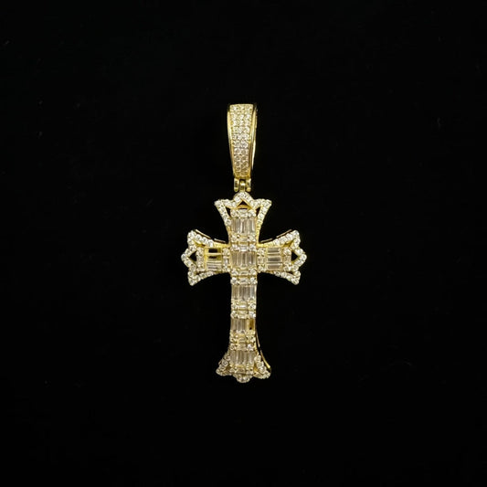 925 SILVER CZ CROSS PENDANT (6.4GR)