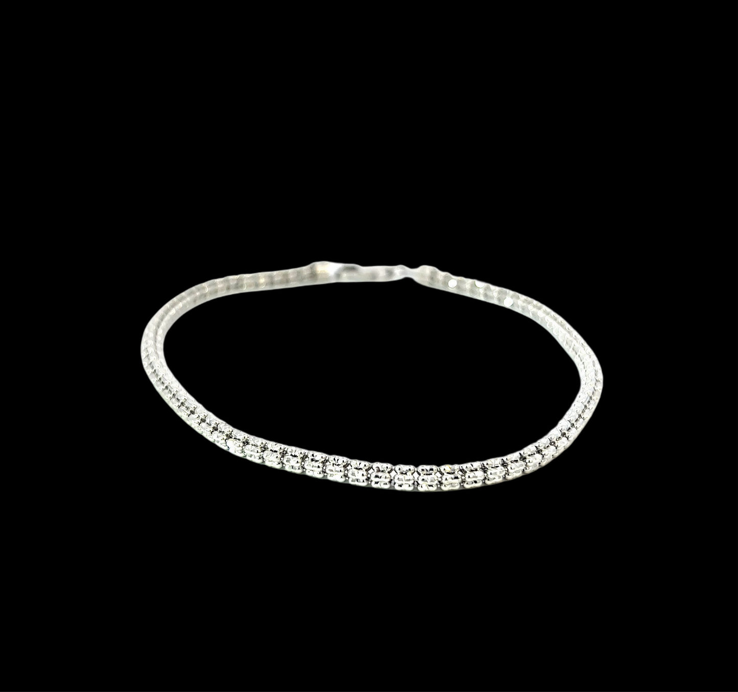 Bracelet moon ice blanco 4.3GR 2.5MM 14K 7.5"