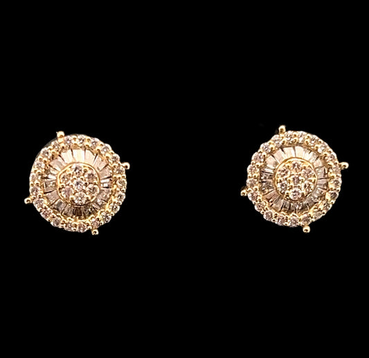 ARETES DIAMONDS GIRASOL AMARILLO 0.7CT 14K