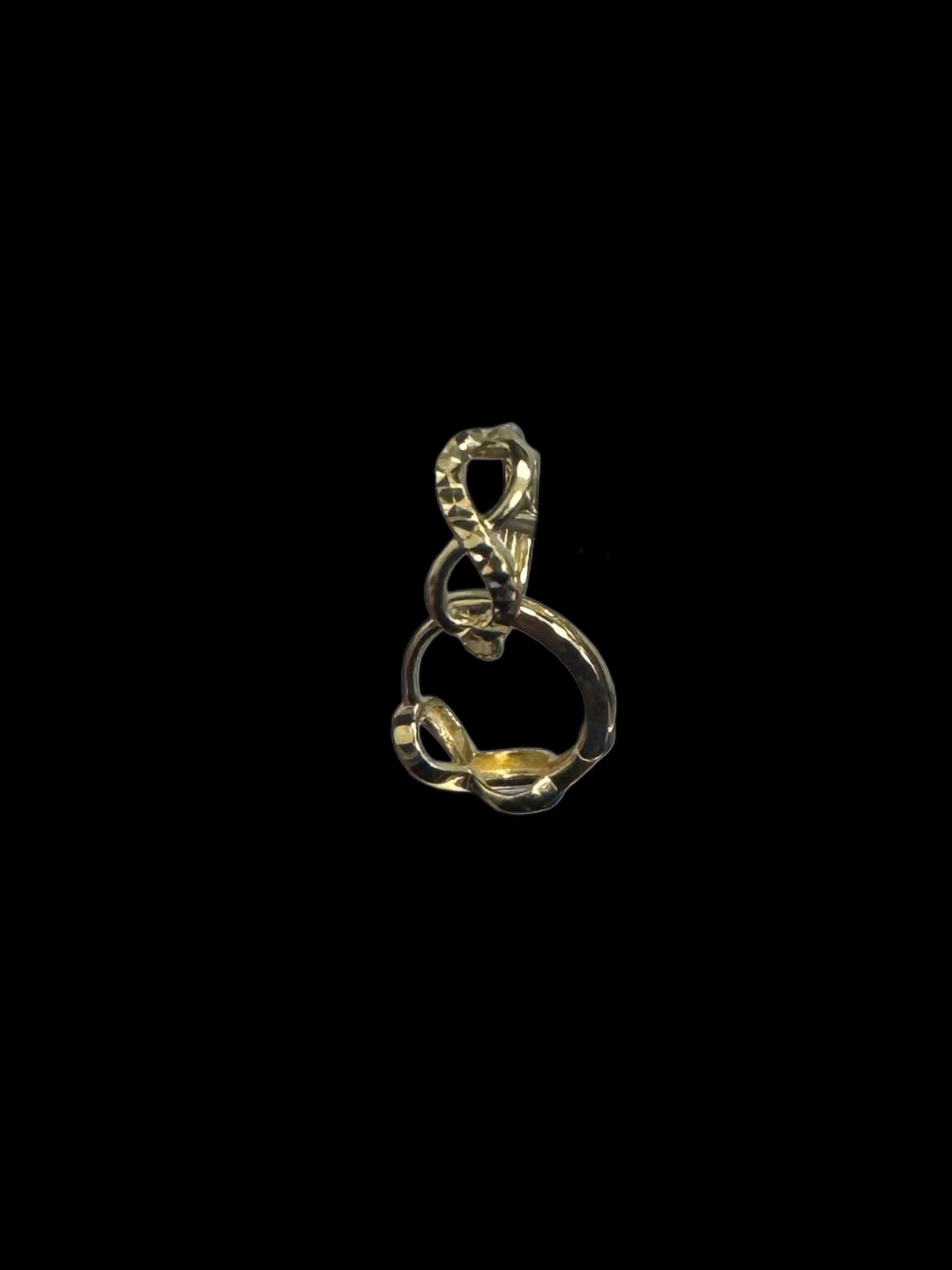14K GOLD HUGGIES INFINIT EARRINGS (1.4GR)