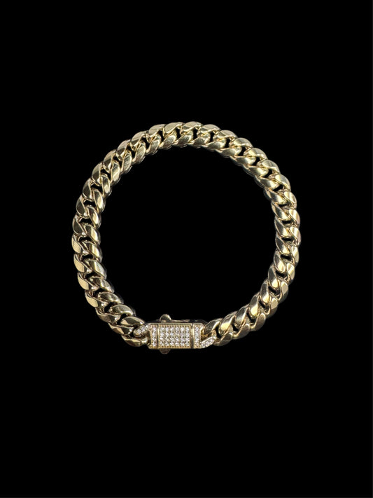 14K GOLD JINGLE BELL BRACELET (8.6GR 7.3MM 7")