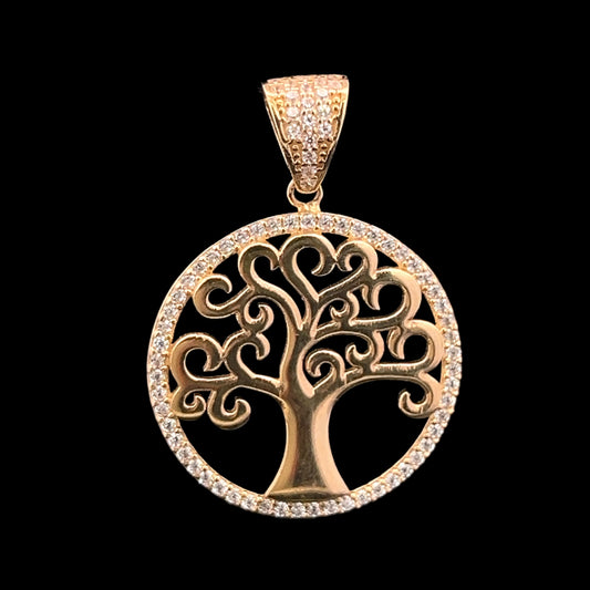 PENDANT ARBOL DE LA VIDA CZ 4GR 14K