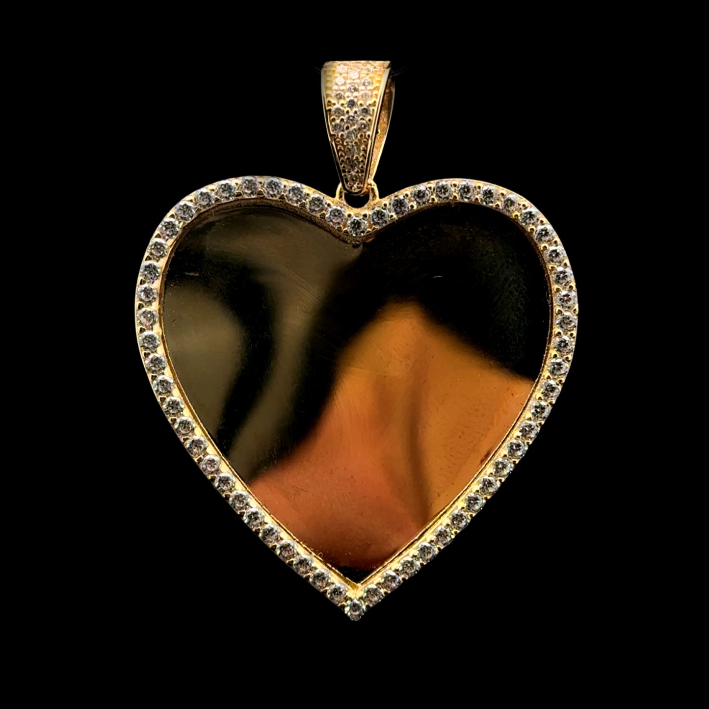 PICTURE PENDANT CORAZON CZ 7.5GR 14K