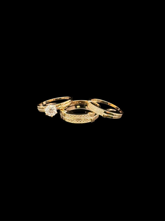 14K GOLD ENGAGEMENT MOISSANITE RING (8.1GR W8" M10.5")