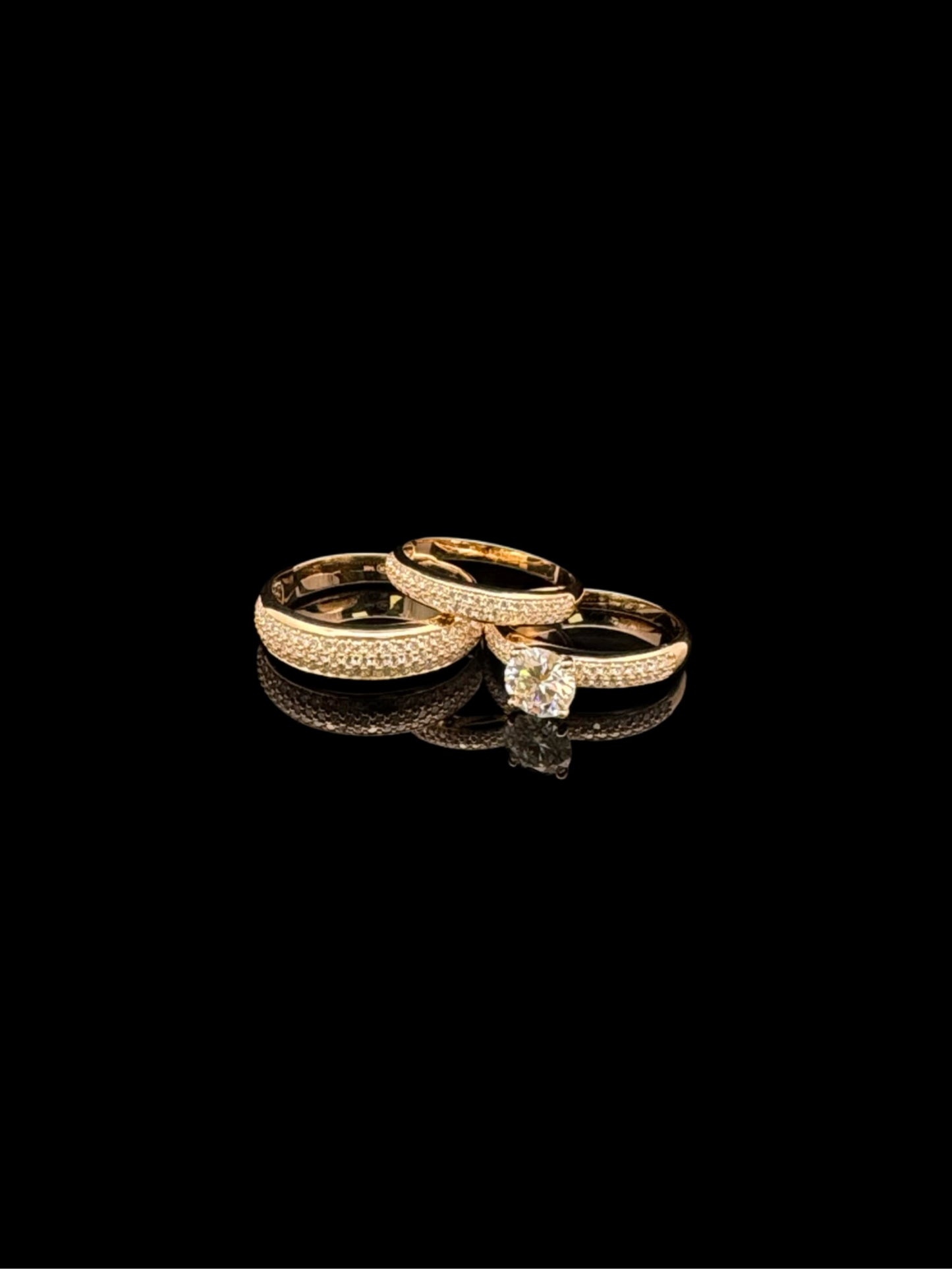 14K GOLD ENGAGEMENT MOISSANITE RING (7.8GR W8" M11.5")