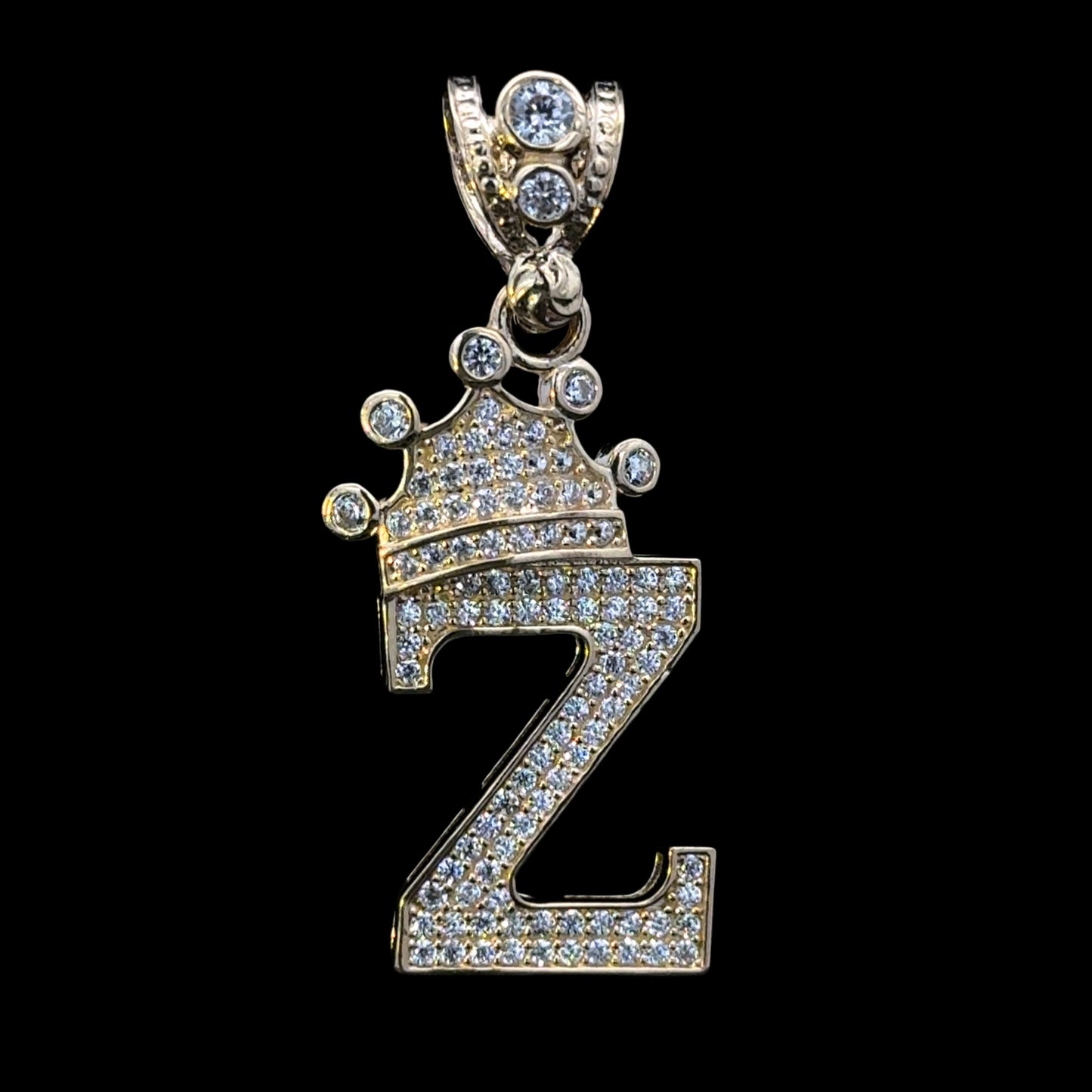 PENDANT LETRA Z CON CORONA CZ 4.8GR 14K